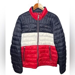 Tommy Hilfiger Men's Down Puffer Jacket Winter Bubble Coat Size Large Packable